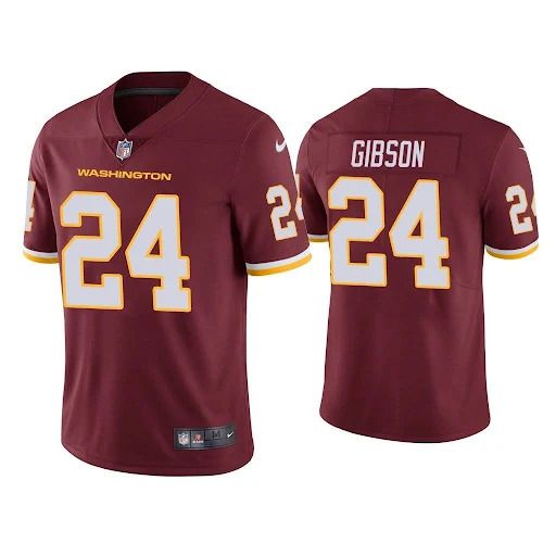 Men Washington Redskins #24 Antonio Gibson Nike Red Vapor Limited NFL Jersey